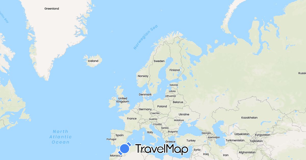 TravelMap itinerary: driving, bus, plane, cycling, train, hiking, boat, hitchhiking in Belgium, Czech Republic, Denmark, Estonia, Finland, France, Lithuania, Latvia, Norway, Poland, Sweden (Europe)